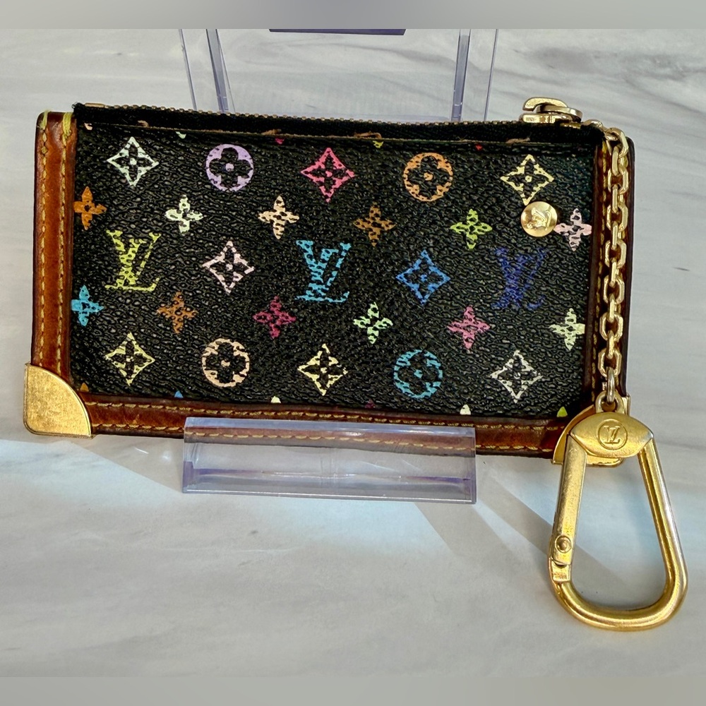 Louis Vuitton x Takashi Murakami Multicolor Keychain Wallet / Coin Pouch - Picture 4 of 9